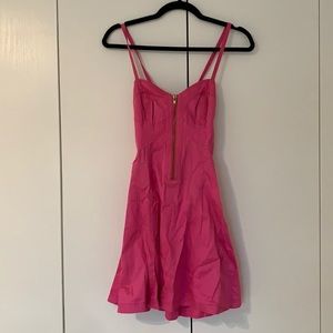 Hot pink mini dress